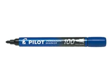 Pilot 100 - Marqueur permanent - pointe ogive - bleu